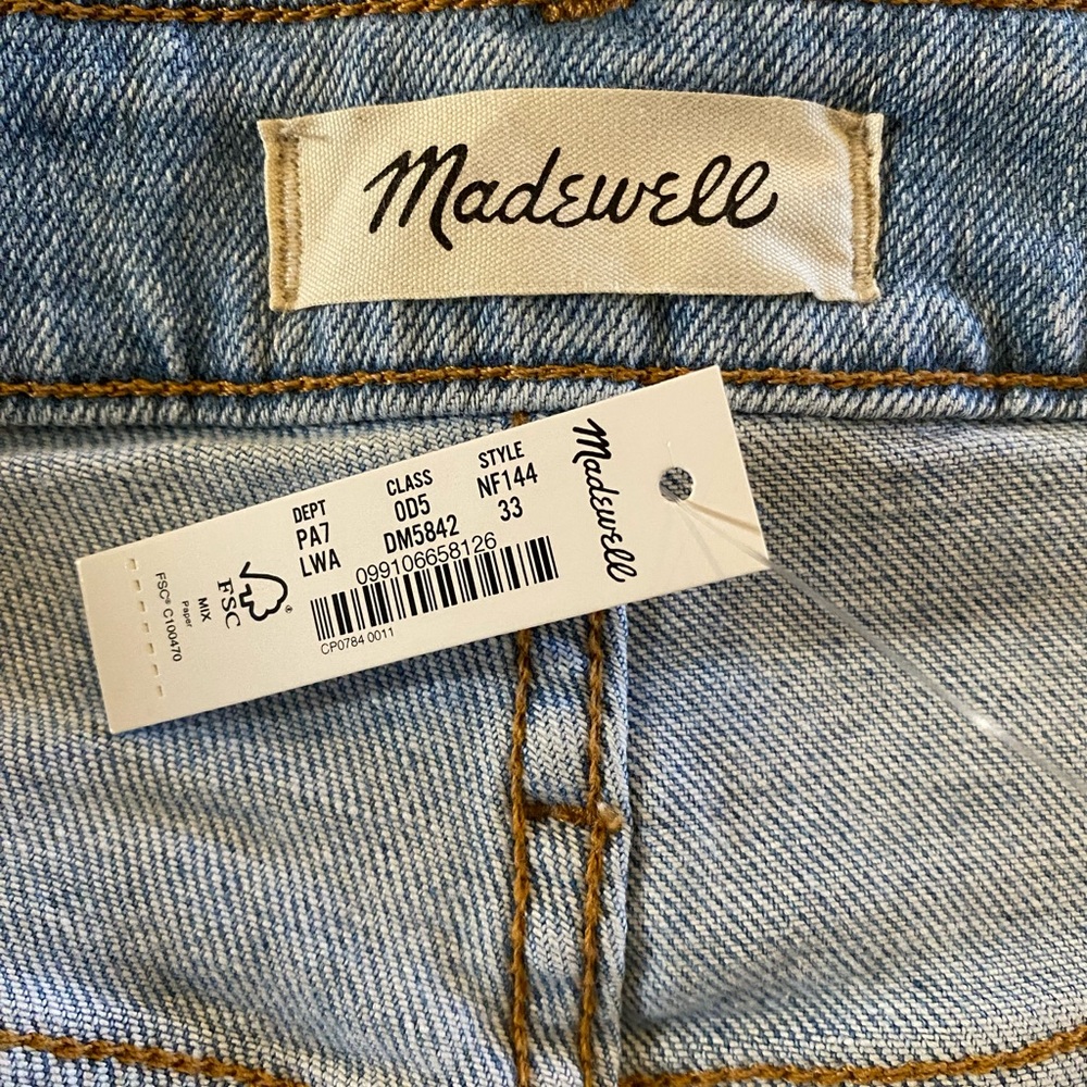 MADEWELL SIZE 33 The Curvy Momjean in Lowden Wash:  NF144 - Picture 6 of 9